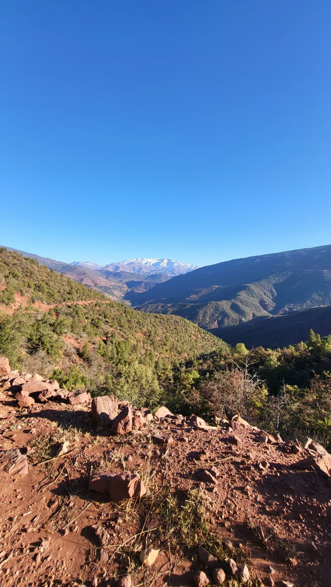 Vue Montagneuse Hivernale Maroc